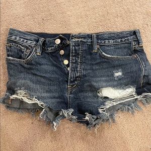 dark jean shorts